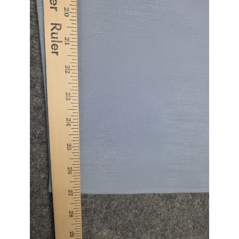 Eileen Fisher Stretch Silk Blend Tussah Straight Leg Pants Size Medium Blue - Picture 6 of 9